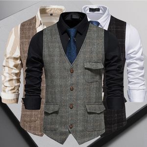 Gilet da uomo gilet vintage stile britannico taglie forti 230919