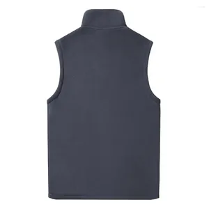 Gilets pour hommes chaud confortable hommes gilet hiver veste sans manches avec doublure en polaire col montant fermeture à glissière élégant