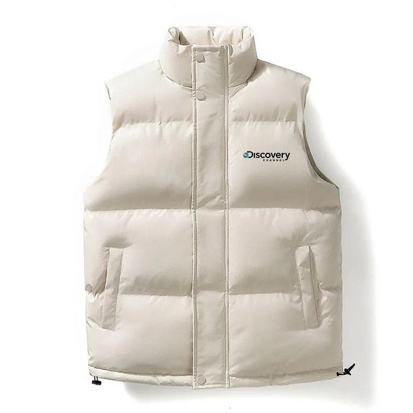 Gilets pour hommes Gilet blanc Découverte Hommes Slim Fit Impression Sans manches Puffer Vestes Automne et hiver Casual Gilet Chaud Manteau 2023 231011