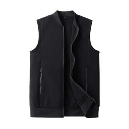 Gilets pour hommes Gros hiver personnalisé veste polaire gilet hommes 100% polyester pêche chasse coupe-vent gilet hommes noir polaire gilet 230904