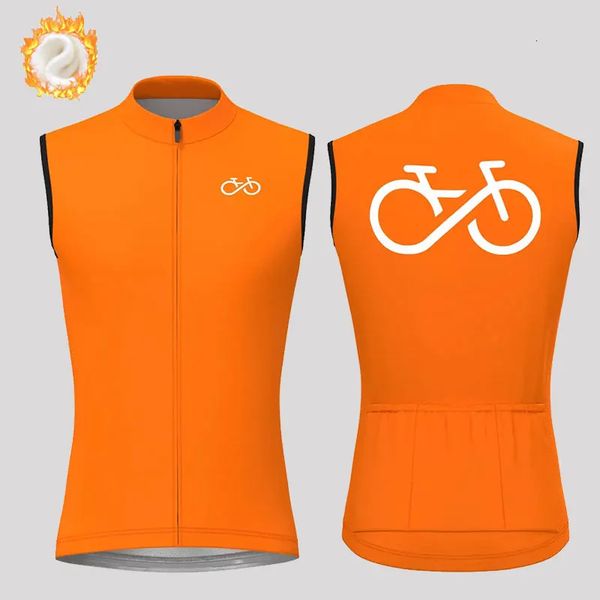 Gilets pour hommes Gilet de cyclisme d'hiver pour hommes hiver polaire thermique vélo gilet chaud vélo de route de montagne chaud sans manches maillots de cyclisme 231026