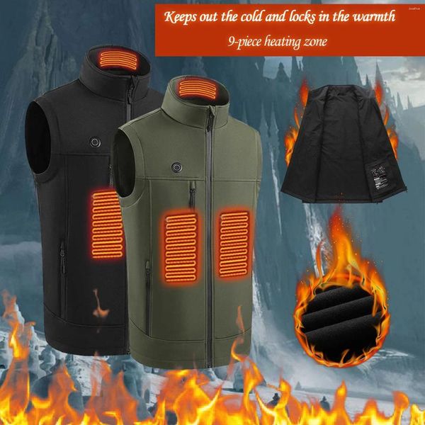 Chalecos para hombres Juque con calefacción de invierno 9 áreas de calefacción Suites mantenga una chaqueta eléctrica caliente caza de caza térmica macho