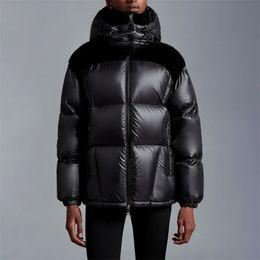Gilets pour hommes hiver haute qualité épaissi chaud duvet d'oie courte veste à capuche amovible y2k velours couture décontracté 231206