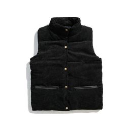 Herenvesten winterjassen jas streetwear dikke warme mannelijke corduroy mouwloze katoenen vrouw 3xl 230223
