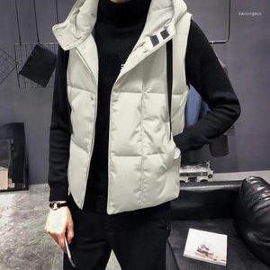 Heren Vesten Winter Mannen Jassen Met Capuchon Mouwloze Heren Casual Winddicht Warm Vest Lente Herfst Vest Mannelijke L60