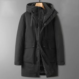 Gilets pour hommes Hiver Épaissir Hommes Manteau Homme Parkas Oversize Fat Guy Lâche Moyen Long Veste À Capuchon De Haute Qualité Puffer 231020