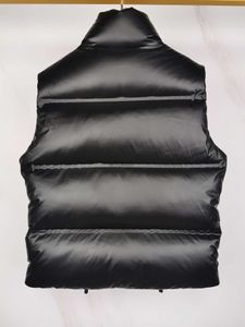 Gilets pour hommes Haut d'hiver marque designer gilet à la mode confortable chaud extérieur coupe-vent matériel de luxe fermeture éclair hommes noir vers le bas gilet HKD230918