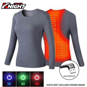 Herenvesten Winter USB Elektrisch verwarmingsjack Toppak Heren Motorrijjas Warm Dames Thermisch verwarmd ondergoed Set Shirt S-5XL 231115