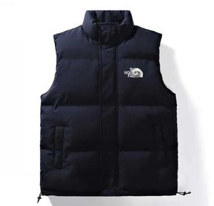 Gilet pour hommes gilet d'hiver en coton veste épaissie d'isolation extérieure sportive pour hommes et femmes à la mode à la mode sans manches PJKK