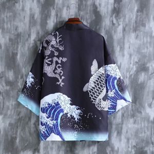 Gilets pour hommes Yukata Haori Hommes Japonais Kimono Cardigan Samurai Costume Vêtements Veste Hommes Chemise 230925