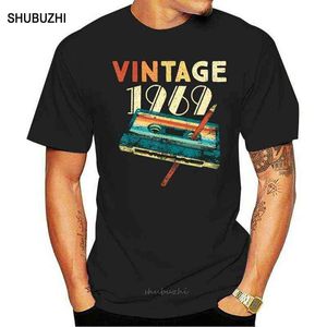 Camiseta Vintage para hombre, Cassette de música de 1969, regalos de cumpleaños número 50, camiseta de 50 años Si... Camisetas geniales, camiseta G1217