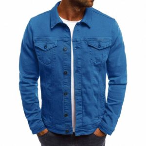 Mannen Vintage Denim Jas Herfst Winter Butt Effen Kleur Tops Jas All-Match Fi Casual Denim Jas Chaquetas hombre d5mr #