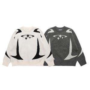 Tricots vintage pour hommes Y2K Stars Graphic Sweaters Winter Haruku Pull surdimensionné Pull unisexe Vêtements esthétiques pour adolescents 230612