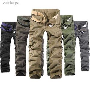 Pantalon militaire en coton pour hommes, poches tactiques Vintage, Cargo, Pantalon Modish, Pantalon droit et Slim, Y0927 240308