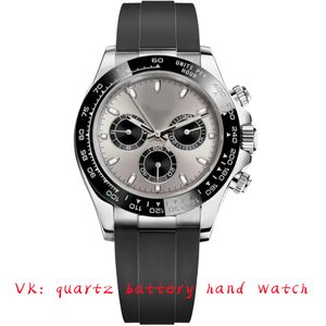 Montre à batterie VK Quartz pour hommes: montre chronomètre montres de créateur 40MM cadran noir en céramique mode classique en acier inoxydable étanche montre saphir lumineuse dhgate