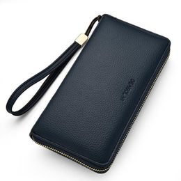 Portefeuille homme pochette Billeteras Para Hombre homme sac à main en cuir véritable luxe Carteira Masculina Couro 2021 Wallets243Y