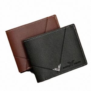 Portefeuille pour hommes en cuir PU porte-monnaie pour hommes porte-monnaie court porte-cartes mâle portefeuilles fermeture éclair autour de Mey porte-monnaie u2z6 #