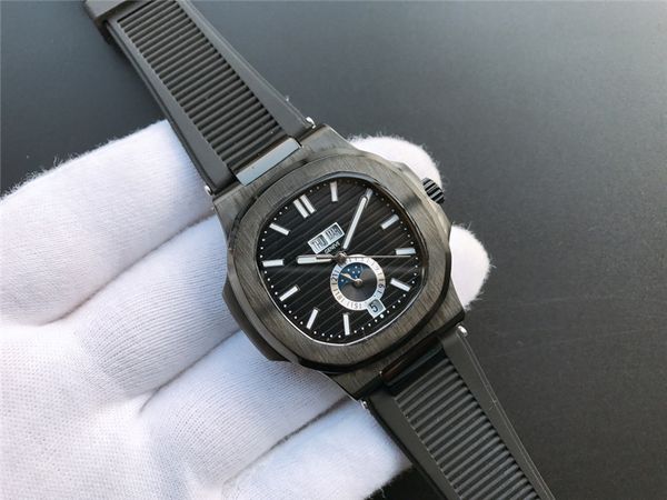 2024 Montre-bracelet à mouvement automatique pour hommes 40 mm avec calendrier Énergie cinétique Bracelet en caoutchouc Lumineux Résistant à l'eau Master Montres de créateurs pour hommes reloj de lujo