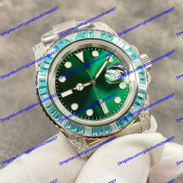 Montre Homme 116610 116659 116649 40mm Cadran Vert Montres Saphir Diamant Bordure Night Glow Automatique Machines De Luxe Montre Femme Bracelet En Acier Inoxydable Montre-Bracelet