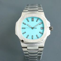 Heren Watch 9015 Beweging Sapphire Glass Super Luminous Scale Watch 904L roestvrijstalen riem diep waterdichte ultradunne dikte mechanisch horloge