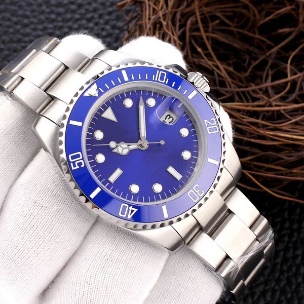 Reloj para hombre Reloj mecánico automático Impermeable Zafiro Hebilla deslizante Reloj de acero Luminoso Cerámica Bisel Mano Automatikuhren orologio di lusso submariner aaa