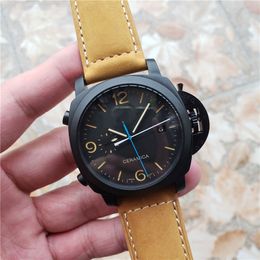 Heren kijken Casual Fashion Leather Watchband geïmporteerd Volledig automatische mechanische beweging 43 mm hoogwaardige top AAA waterdicht