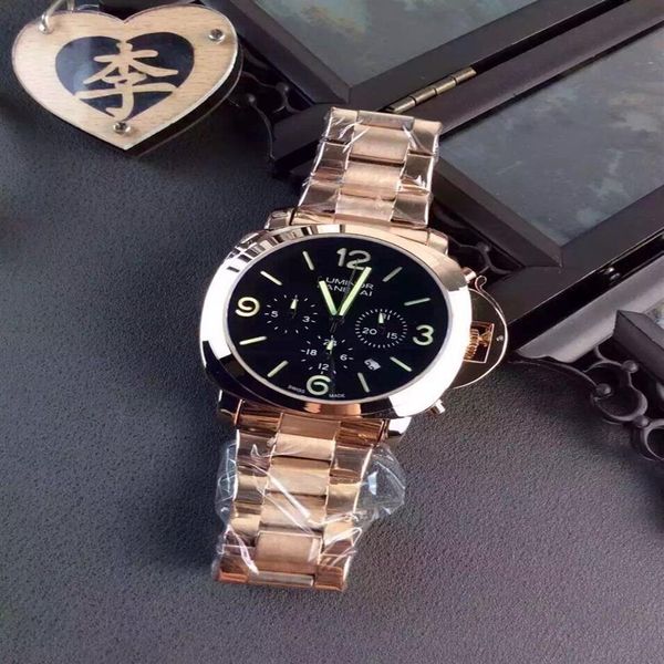 Reloj para hombre con bisel de cerámica profundo SEA-Dweller, acero inoxidable luminoso con sincronización de seis pines, reloj para hombre 2920