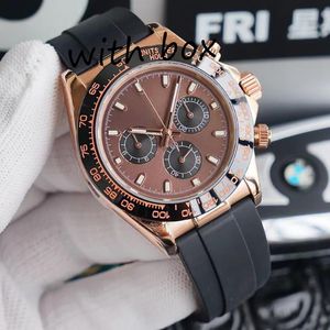 Montre pour hommes montre de luxe de haute qualité automatique montre en or rose taille 40MM aaa boîtier en acier inoxydable bande de caoutchouc montre de luxe verre saphir Orologio