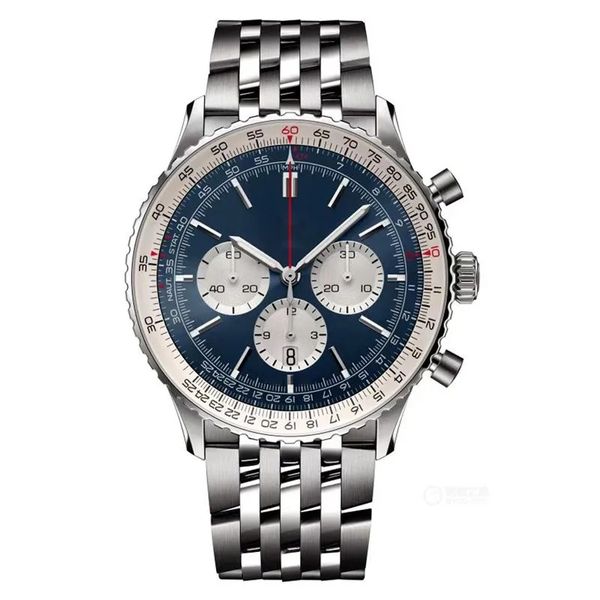 Montre pour hommes Designer Quartz VK Montres de luxe de haute qualité Chronographe Montre de mode Tout en acier inoxydable Montre Orologio 41MM Montres en gros Montre de luxe