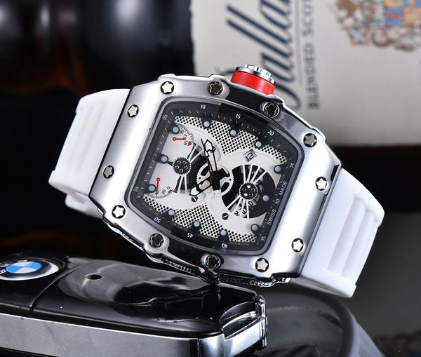Reloj para hombre Diseñador Top Reloj de lujo Cronógrafo de cuarzo Reloj suizo para hombres y mujeres Ice Out Hip Hop Correa de caucho Reloj deportivo de alta calidad 2023