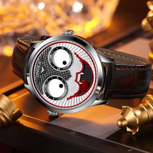 Montre pour hommes mode quartz-batterie montres de haute qualité luxe en cuir 43mm montre