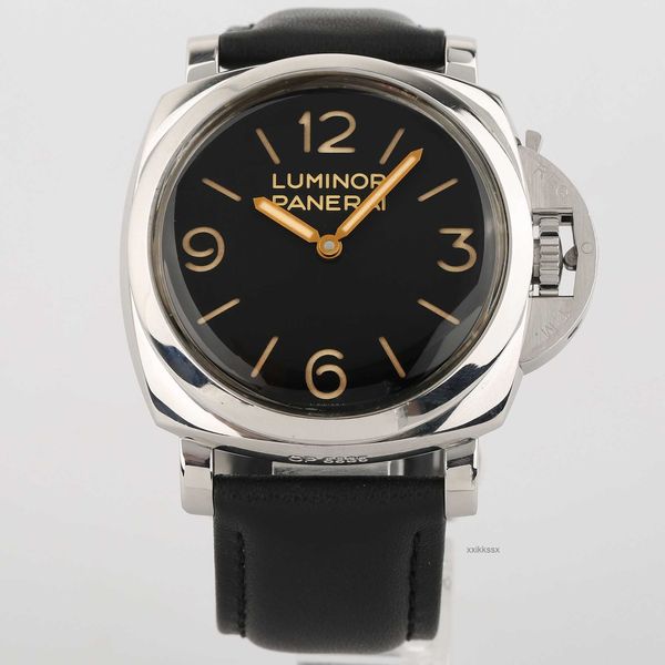 Gift de montre pour hommes Panerrais Tempérament Watch Sapphire Miroir Swiss Mouvement automatique Mouvement Taille de la vache 44 mm avec boucle d'aiguille d'origine Amft