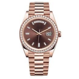 Herenhorloge luxe horloges diamant montre waterdicht saffierglas nieuwe dames luxe horloge kerstcadeau 90L roestvrij staal roségouden polshorloges