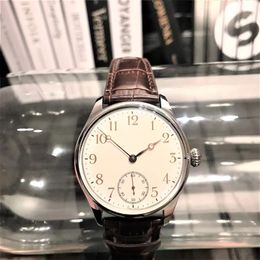 Montre pour homme mouvement de chaînage manuel corps en acier inoxydable couvercle de pot étanche à trois degrés montre en verre renforcé montre de luxe de haute qualité