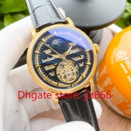 Herenhorloge mechanisch horloge luxe ontwerp PP tourbillon volautomatisch mechanisch uurwerk waterdicht saffier spiegeloppervlak, roestvrijstalen wijzerplaat, ww