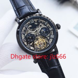 Montre pour Homme Montre mécanique Design de Luxe PP Mouvement mécanique entièrement Automatique Tourbillon Miroir Saphir étanche, II