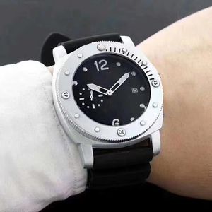 Reloj para hombre, marca superior, reloj mecánico de moda de lujo, esfera negra, acero plateado