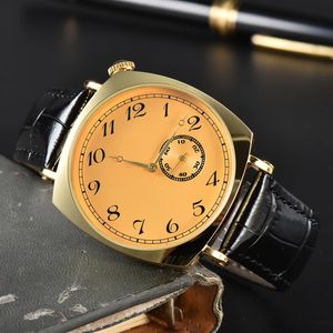 Montre masculine Top Brand Luxury Gold Dial Luxury Watch Fashion Casual Leather Watch Quartz Watch Clock Men's Watch Relogio Masculino
