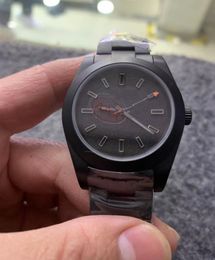 Herenhorloge waterdicht automatisch uurwerk klassiek mat zwart horloge herenhorloges saffier 40 mm