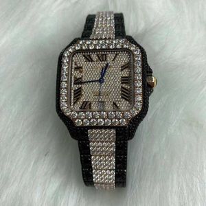 Herenhorloges Handgemaakte Designer Setting Car Lagers kijkt naar mode Moissanite Luxury Watch Black Moissanite Diamond Watches 284