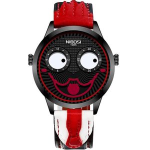 Herenhorloges van hoge kwaliteit Joker Watch Heren Topmerk Creatieve Mode Persoonlijkheid Clown Leer Waterdicht Mechanisch Automatisch