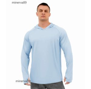 Ropa de hombre de alta calidad, color sólido, verano, ropa con capucha y protección solar, camiseta anti-ultravioleta