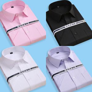 Ropa de boda para hombre, camisas para novio, camisas de manga corta de talla grande, ropa Formal para novio, camisas de oficina de trabajo para hombre de negocios