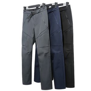 Pájaro de invierno para hombres con caparazón suave impermeable transpirable pantalones de trekking de senderismo para hombres Liner de lana de trepando pantalones para acampar 240420