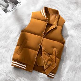 Gilet d'hiver en coton pour hommes, Version coréenne de la tendance, Slim, épais, sous-vêtement pour adolescents, 240119