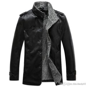 Forro de piel sintética de invierno para hombre, engrosamiento y cortavientos de lana, chaquetas cálidas impermeables