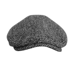 Hommes hiver haute qualité Pure laine gavroche chapeaux chevrons octogone casquette femmes Gatsby chapeau plat BLM318