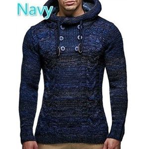 Heren Winter Hooded Sweater 2021 Nieuwe Mode Mannelijke Knitwear Herfst Hoodies Gebreide Jassen Mannen Kleding Truien Sweaters My282 Y0907