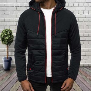 Veste à capuche d'hiver pour hommes, mélange de coton, imperméable, vêtements d'extérieur, décontracté, chaud, coupe-vent, épais, vêtements pour hommes, 211214