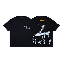 Camiseta de diseñador para hombres Overize Summer Cotabla de algodón Hombres Camiseta informal Camiseta Estampado Camiseta O-Neck de manga corta Tops Tamaño M-5XL